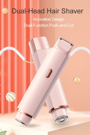 Hot Selling Mini Portable Dual-Head Electric Hair Trimmer for Women - Waterproof Rechargeable Bikini & Intimate Area Shaver