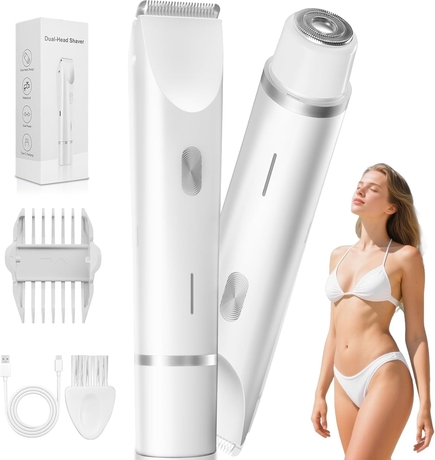 Bikini Trimmer for Women (Pearl White)