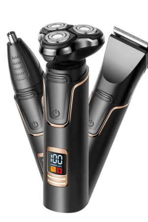 Men's Multifunctional 3 1 Electric Shaver Rechargeable Portable Razor Nose Beard Trimmer LED Display Household RV Hotel